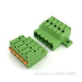 docking Spring-loaded male and female terminal blocks that can be fixed on panel